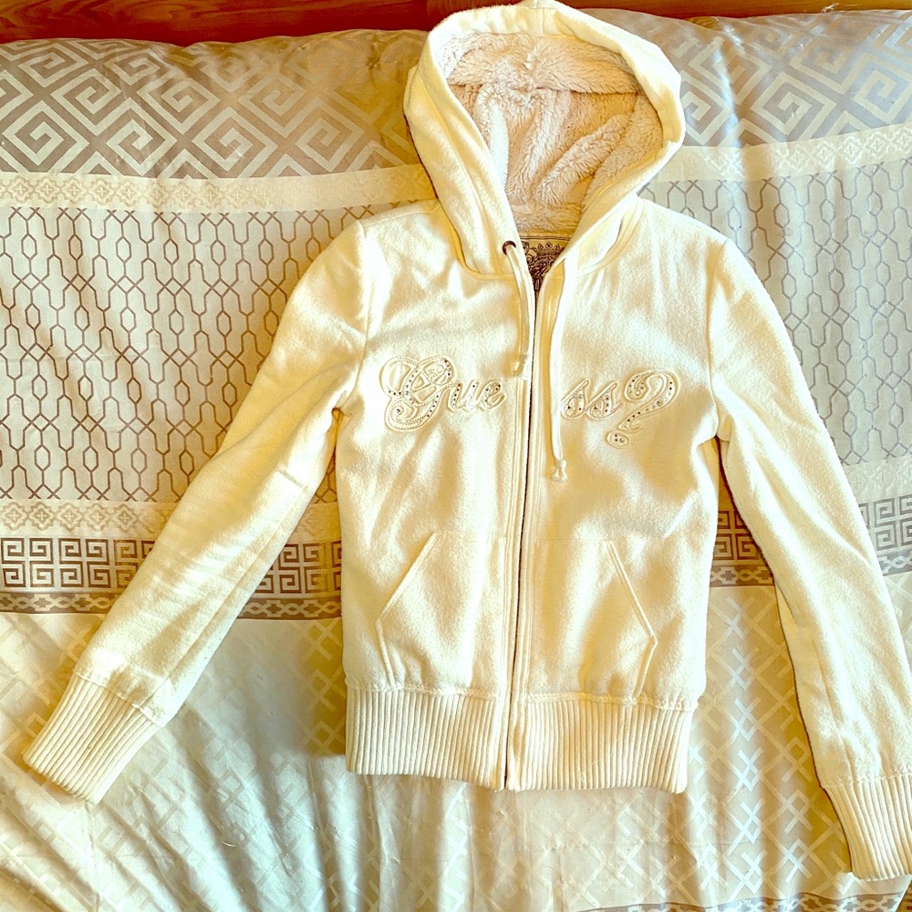 Zip up hoodie from Guess.